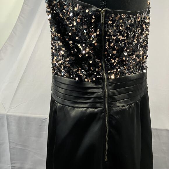 Forever 21 Plus Dress Womens 2X Black Sequin One Shoulder Formal Party Gown - Picture 5 of 12